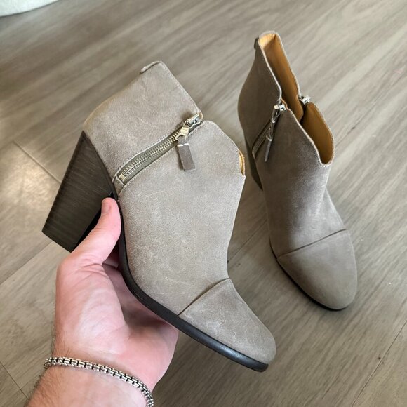 rag & bone Shoes - Rag & Bone Grey Ankle Zip Mini Boots Size 39 Color Grey